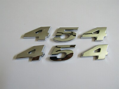 CHEVROLET 454 ENGINE ID FENDER HOOD SCOOP QUARTER TRUNK EMBLEMS CHROME ...