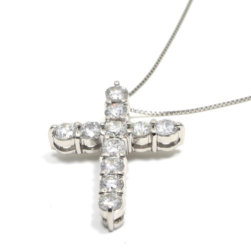 Diamond Platinum Cross Necklace | eBay