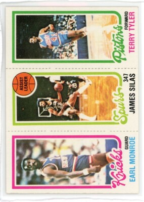 1980-81 Topps Basketball #91 Terry Tyler #206 James Silas #170 Earl Monroe NM
