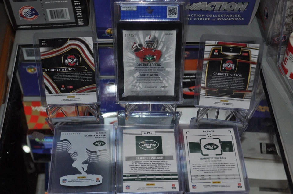 2022 Leaf Valiant Auto Orange #BA-GW1 Garrett Wilson Jets 11/25 ISA 10 - Image 3 of 3