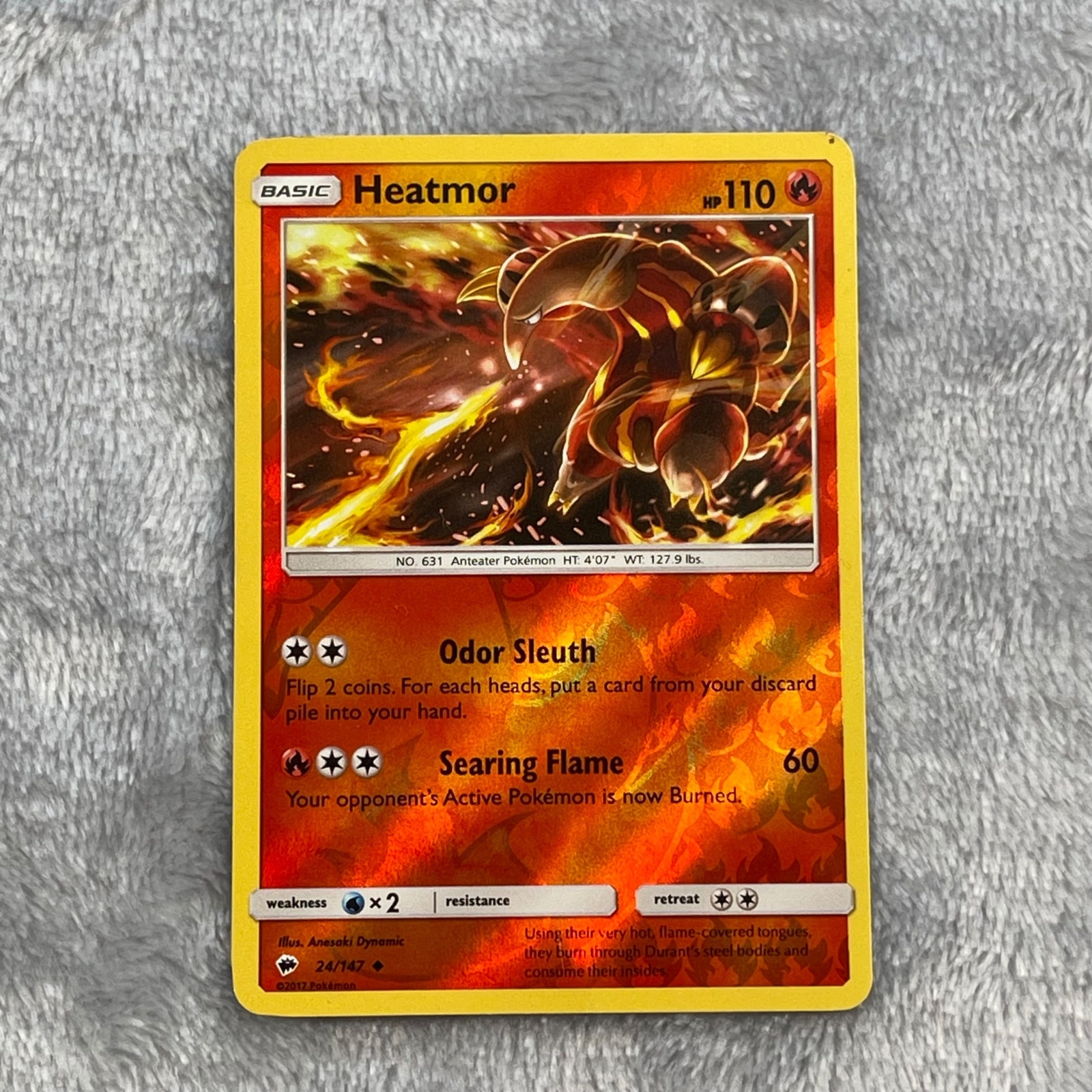 Heatmor 24/147 - Burning Shadows - Uncommon - Reverse Holo - Pokemon Card - MP