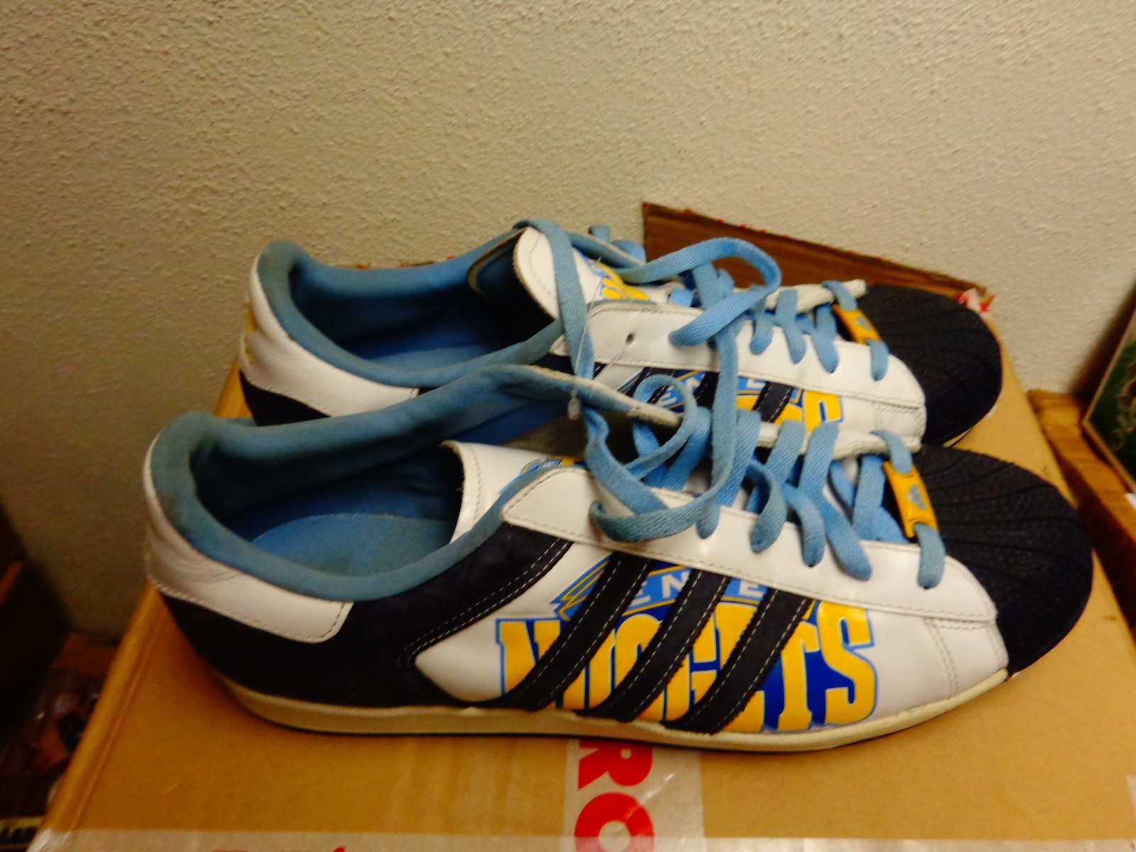 cijfer Verval Verlichten ADIDAS SUPERSTAR 1 NBA SERIES DENVER NUGGETS 14 BASKETBALL SHOES NEW | eBay