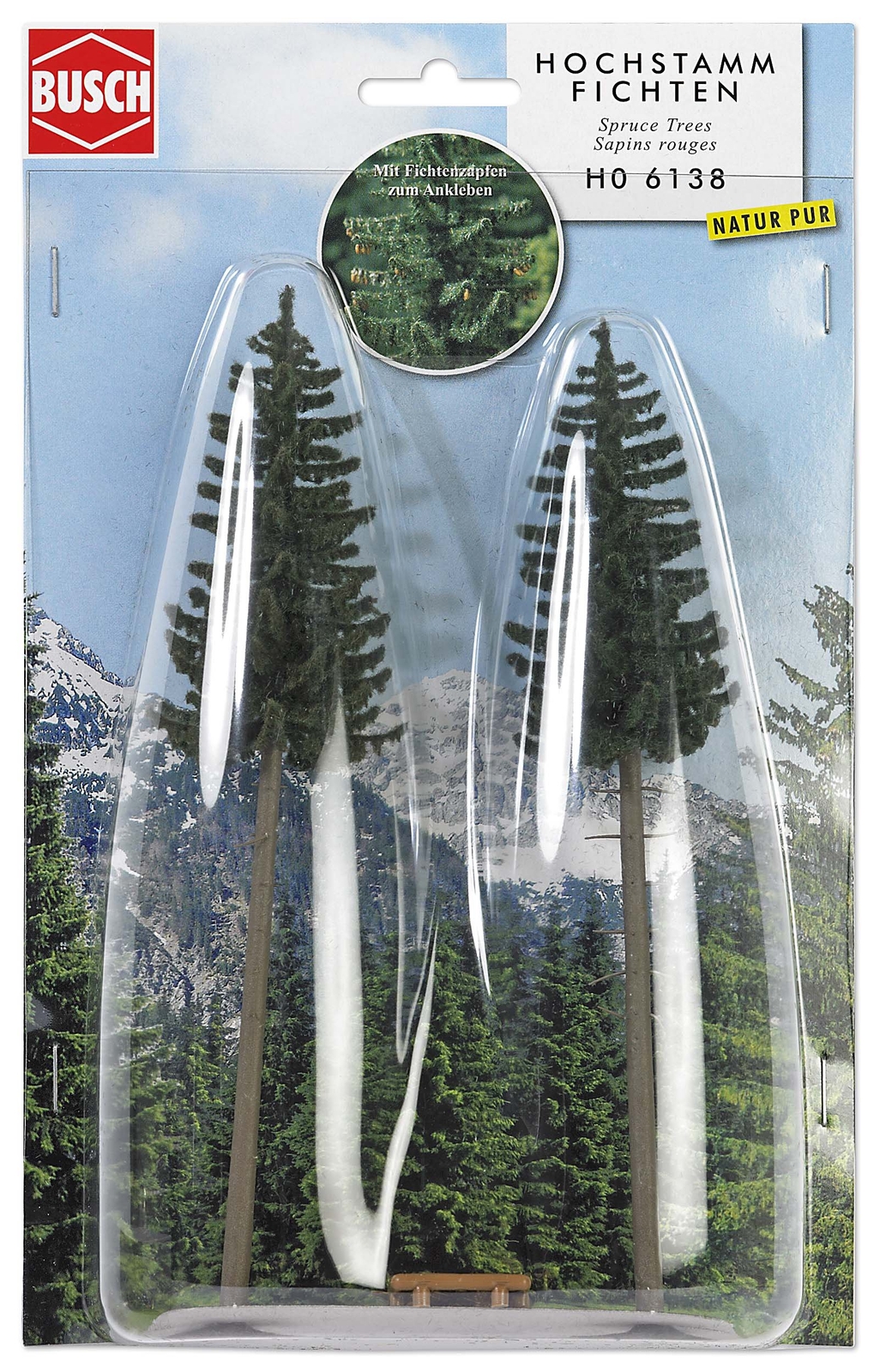 2 Realistic Tall Fir Trees