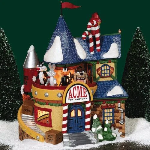 Dept 56 North Pole ACME TOY FACTORY #56729 NRFB Daffy Taz Bugs Looney Tunes *