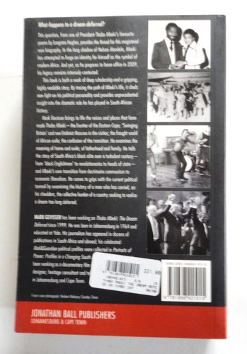 2007 Unread Softcover Thabo Mbeki The Dream Deferred Mark Gevisser 9781868421015 - Picture 2 of 5