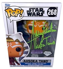 ASHLEY ECKSTEIN Signed Diamond AHSOKA FUNKO POP Star Wars Autograph JSA COA Cert