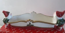 NEW FITZ & FLOYD OLD WORLD CHRISTMAS TIDBIT DISH BOWL IN BOX