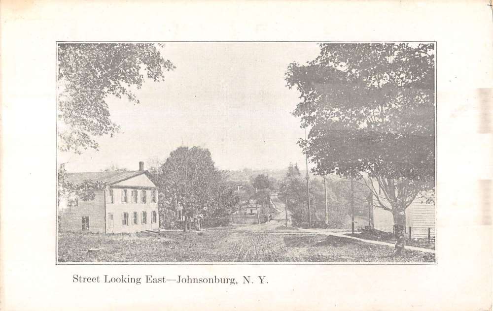 Johnsonburg New York Street Looking East Historic Bldgs Antique