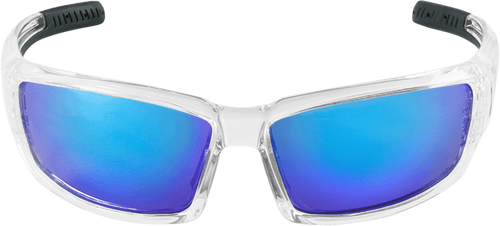 Bullhead Ballistic Rated Maki Safety Glasses Sunglasses Clear Frame Blue Lens - Picture 2 of 2