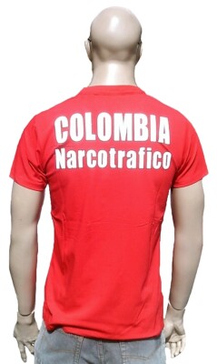 De Puta Madre 69 COLOMBIA NARCOTRAFICO Drug Courier Red T-Shirt L