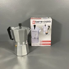 Bene Casa Espresso Maker Works with Most Heat Sources Up to 6 Shots Household