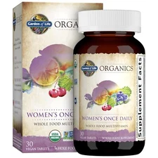 Garden of Life Organic One Daily Women's Multivitamin 30 Count Vegan Gluten Free
