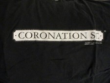 Official 1999 Black CORONATION STREET UK T Shirt Large Granada TV Soap Opera