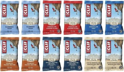 12x CLIF Bar Energieriegel Protein Bar Probierpaket mit allen 6 Sorten 12x68g