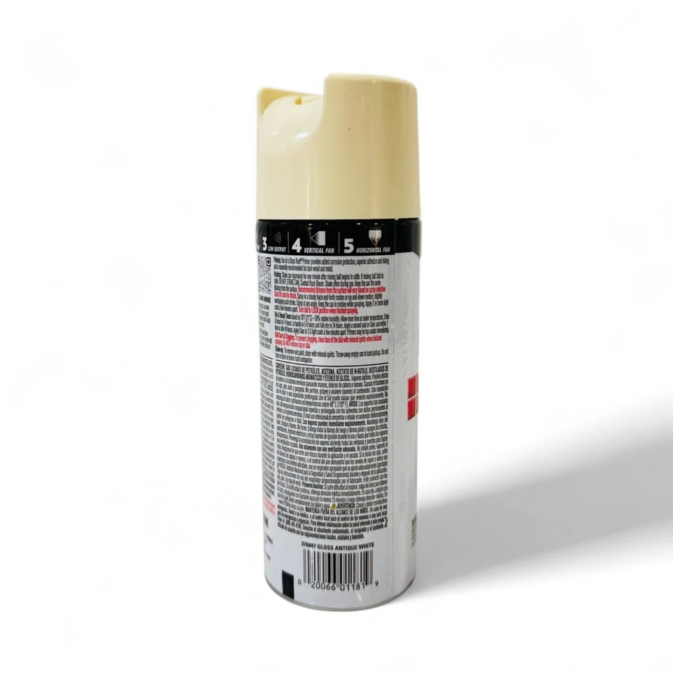 Rust-Oleum Antique White Spray Paint 12oz Gloss Protective Enamel Stops Rust E5 - Image 3 of 4