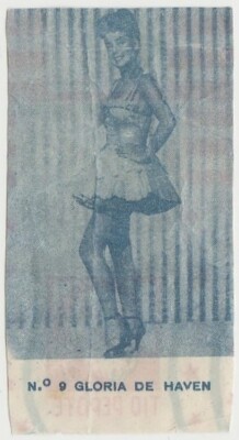 Gloria DeHaven 1940s Caramelos Tio Pepote PAPER STOCK Trading Card #9 E4