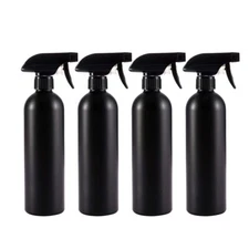 Cindy'S Tape Plastic Spray Bottles Black for Cleaning Solutions 16 Oz (Pack of 4