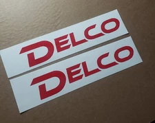 Delco Trailer Decals Stickers 18"-30" Gloss red, black, or white FAST USA
