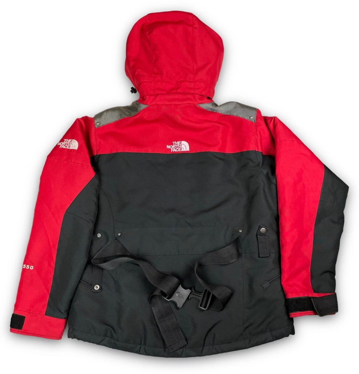 The North Face Women's Steep Tech 550 Jacket Rare with Hood Red/Black Size XL