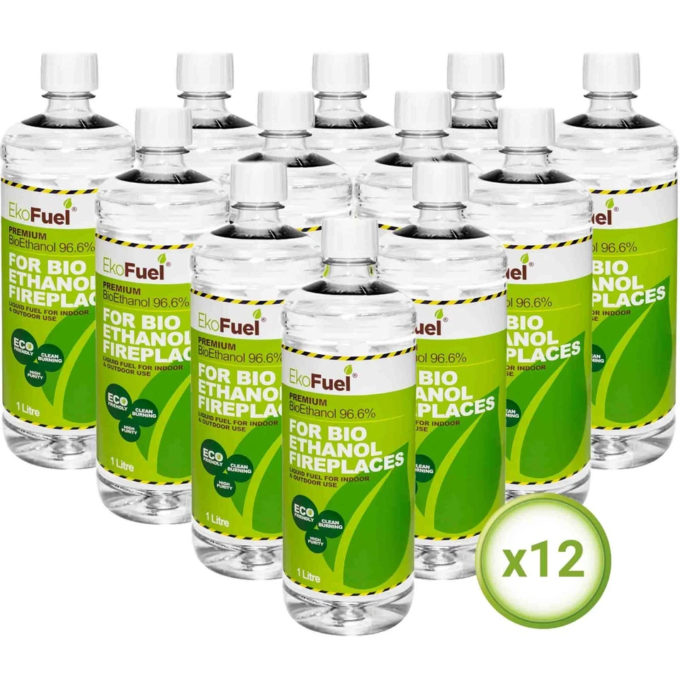 EKOFUEL Bio Ethanol Fuel – Premium Bioethanol for Liquid Fireplaces (12 Litres) - Image 2 of 4