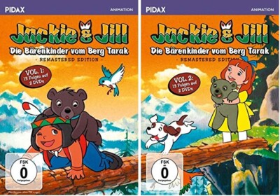Jackie & Jill - Die Bärenkinder vom Berg Tarak Vol 1+2 - Pidax  4 DVD's/NEU/OVP