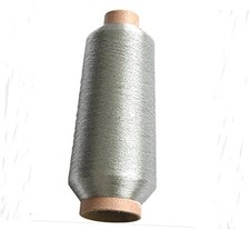 Sparkle Metallic Threads Machine Embroidery - 5000 Yards per roll silver color