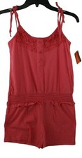 ORageous Girls Size Large Solid Coral Pink One Piece Romper New with tags