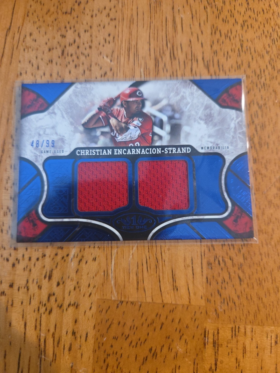 2025 Topps Tier One Relics Christian Encarnacion-Strand Blue /99 GAME USED