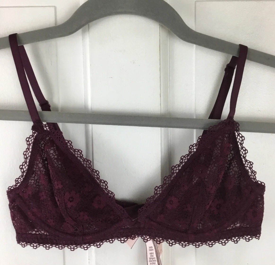 Bralette Sans Armature Victoria's Secret Ice Angel - Taille S - Violet/sarcelle Dentelle - Neuf Avec étiquette