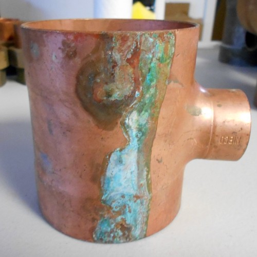 NOS Nibco 3" Copper Tee Fitting Reducer 1 3/8"