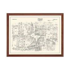 Old Map of Stamford, CT 1946 - Vintage Stamford Connecticut