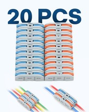 20 PCS Lever Wire Connectors   Quick Connect - Tool-Free Electrical Splice Termi