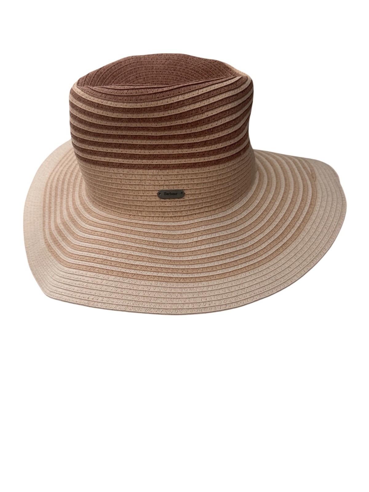 NWT Barbour Adria Ombre Fedora Summer Hat Primose Pink Womens Size Small image 4