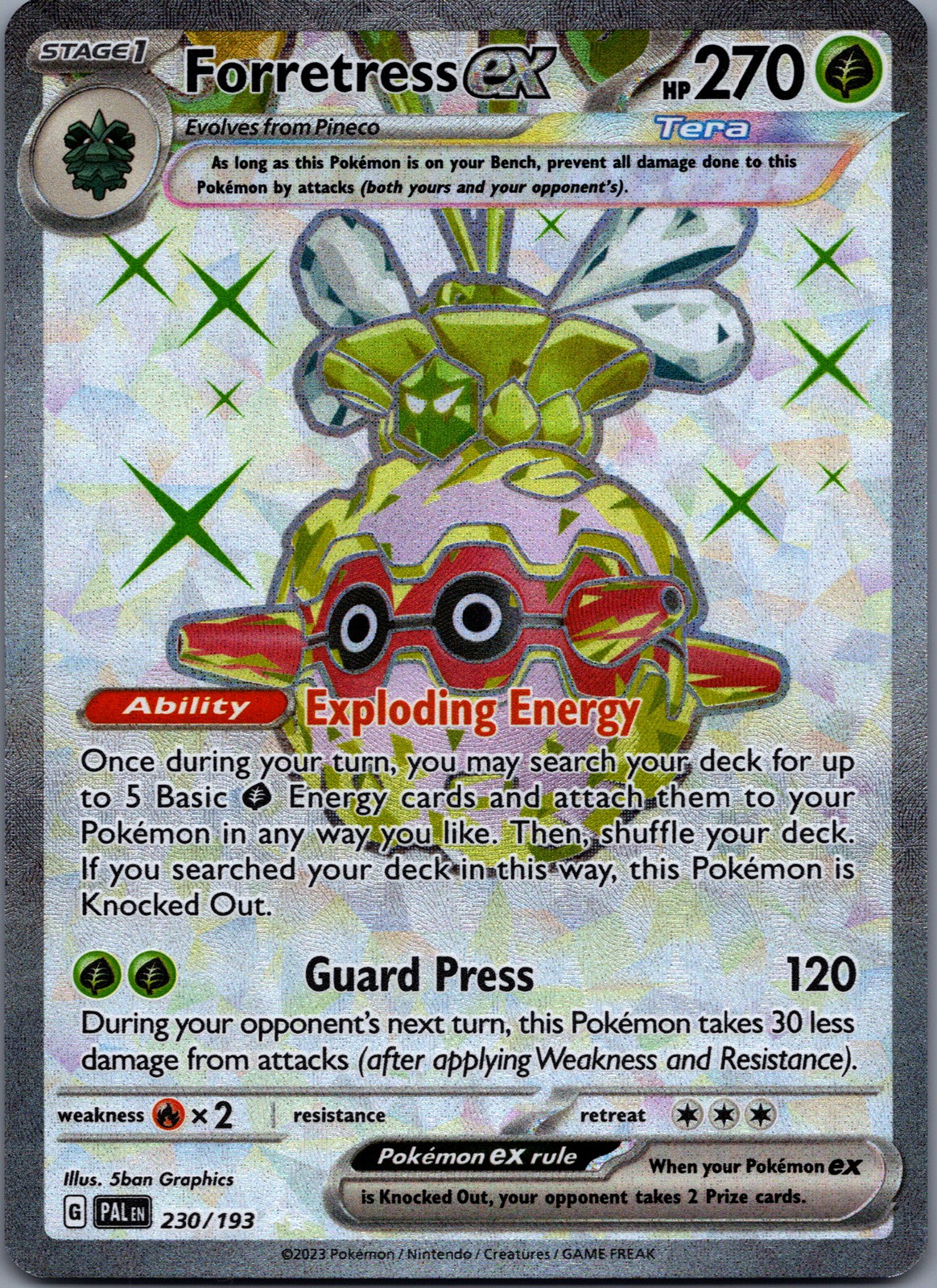Forretress ex 230/193 Paldea Evolved Ultra Rare NM