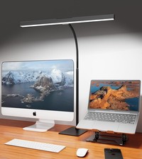 12W LED Architect Desk Lamp Base Gooseneck Eye-Caring USB Touch 5 Brightness