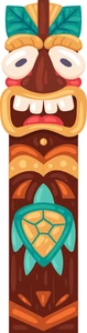 Tiki Totems Polynesian Culture Self Adhesive Vinyl Sticker