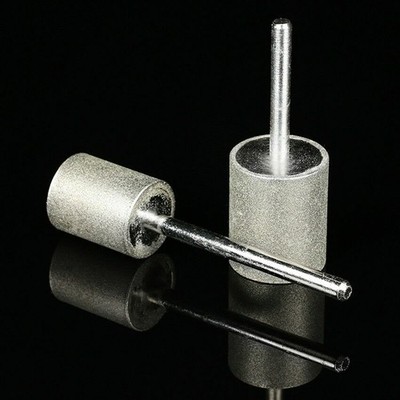 Grit 240 Rotary Diamond Burr Schleifbitzylinder 10-40mm für 6mm/8mm Shank Bohrer