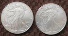 Lot Of 2 Walking Liberty Silver American Eagles 2023 .999 Fine BU