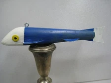 REIGSTAD REIG'S FISH DECOY WOOD ICE SPEARING FISHING LURE DULUTH MINNESOTA 7"