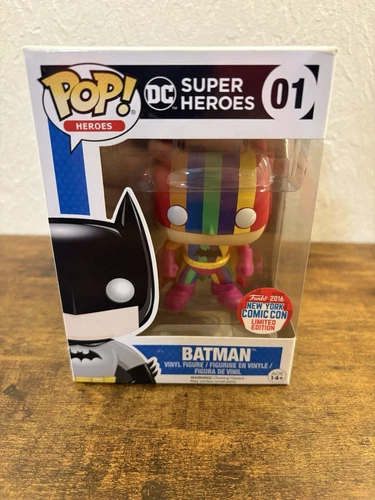 Funko POP! NIB DC Comics Super Heroes RAINBOW BATMAN 2016 NYCC Pride #01