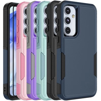 Phone Case Hybrid Cover +Screen Protector For Samsung Galaxy A03S A14 A15 A35 5G