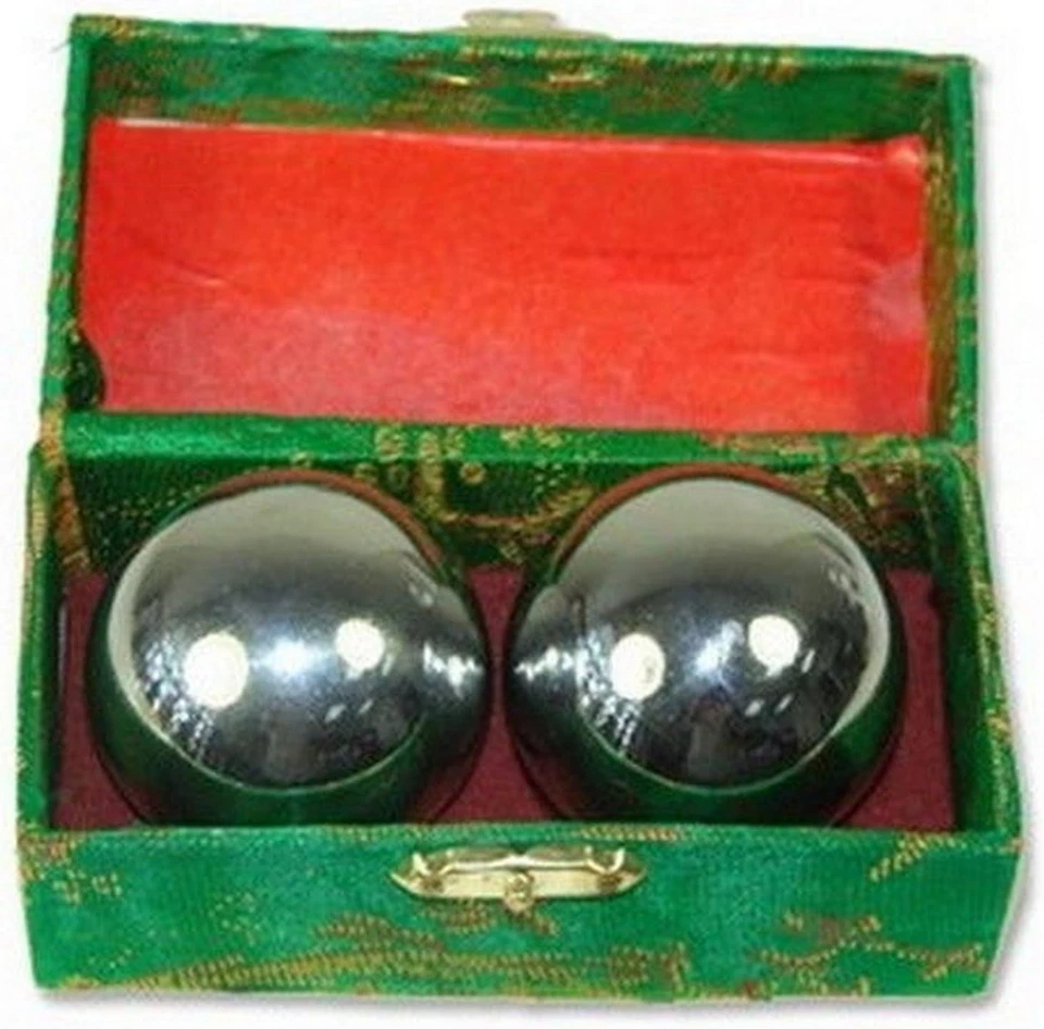 Bolas de metal de masaje de ejercicio saludable chino de acero inoxidable #3 Foto 3 de 3