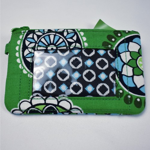 NUEVO Vera Bradley Cupcake Verde Retirado Estampado Floral Clip Cremallera Identificación Llavero Bolsa - Imagen 2 de 7