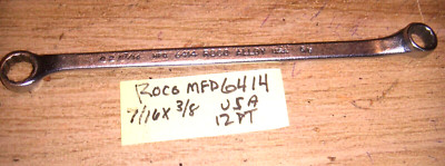 ROCO # MDF6414 USA 7/16 X 3/8''  USA COMBO WRENCH 12 PT