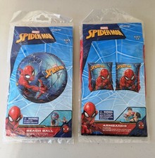 Brand New Spiderman Inflatable Pool / Beach Ball Armband Swim Floaties Bestway