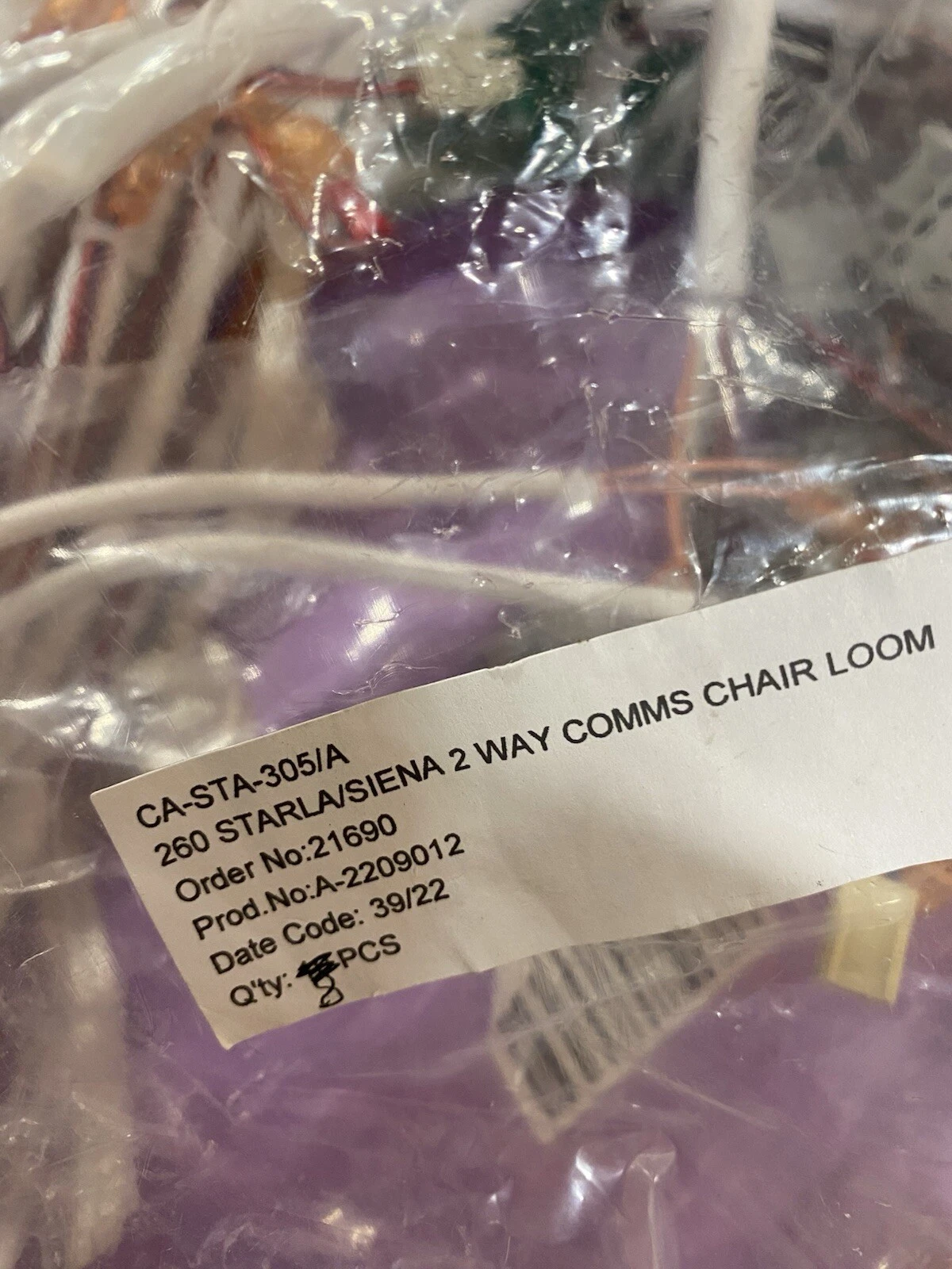 Stannah 260 Siena/Starla Seat Wiring Loom CA-STA-305/A Brand New 10