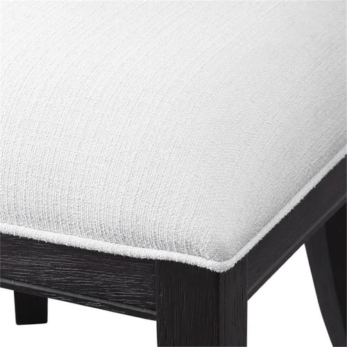 Uttermost Idris Modern Solid Wood and Fabric Armless Chair in Charcoal Black - Picture 5 of 9