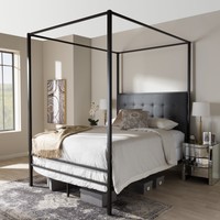 Wholesale Interiors Baxton Studio Margherita Queen Canopy Bed on sale Wholesale Interiors Baxton Studio Margherita Queen Canopy Bed on sale
