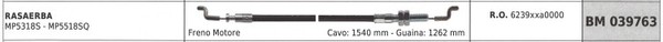Kabel Bremse Motor Maori RasenmäHer MP5318S - MP5518SQ 1540 Mm Abdeckung 1262-image