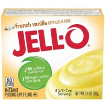 Jell-O Instant Pudding and Pie Filling French Vanilla - 3.4 Oz - Pack of 3